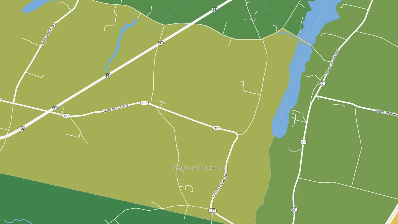 Litchfield Plains, ME Map of Vandalism Rates