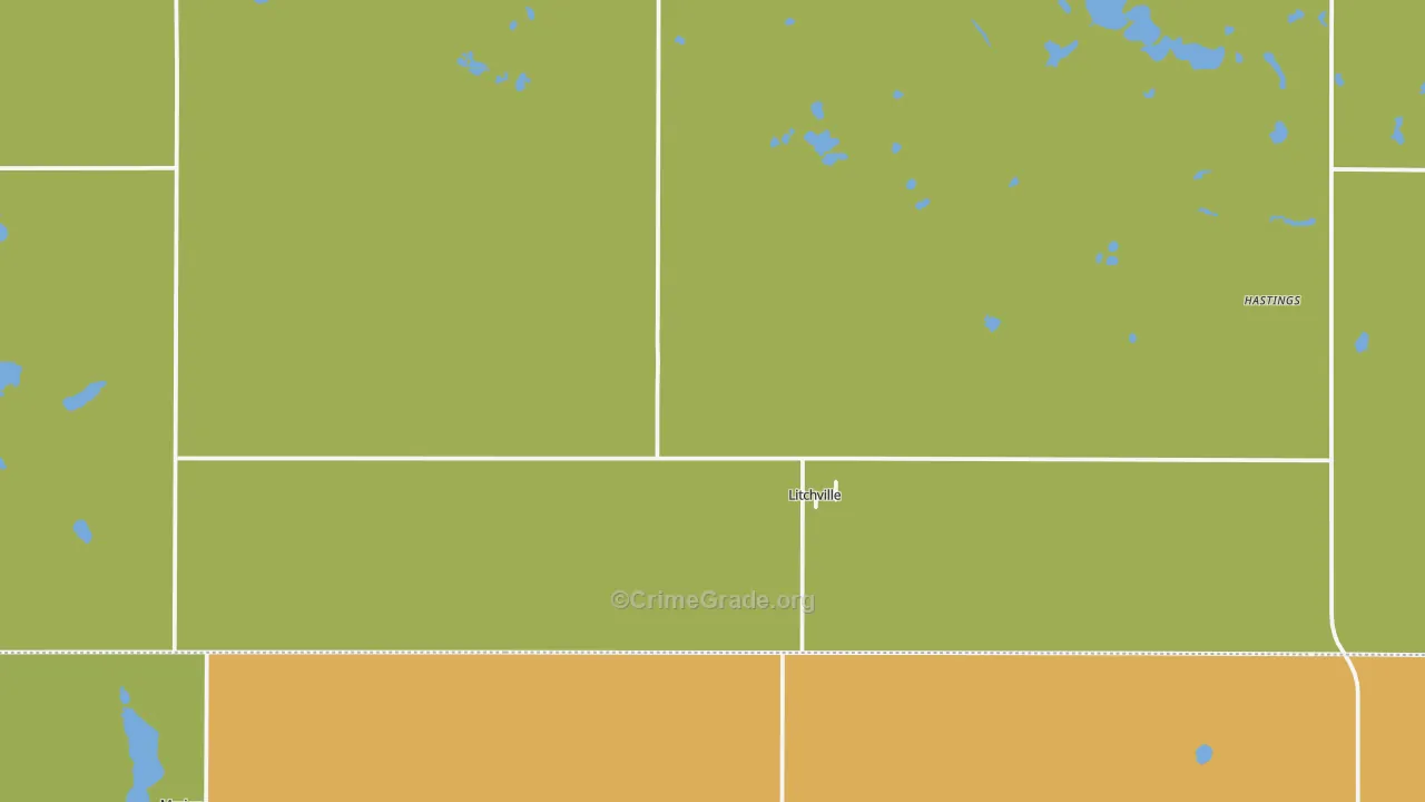 Litchville, ND Map of Vandalism Rates