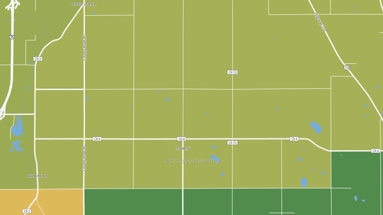 Litomysl, MN Map of Vandalism Rates