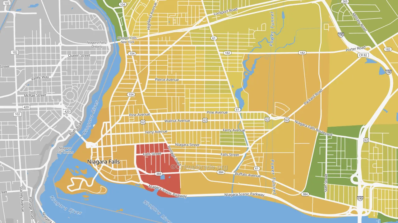 Litte Italy, Niagara Falls, NY Map of Vandalism Rates
