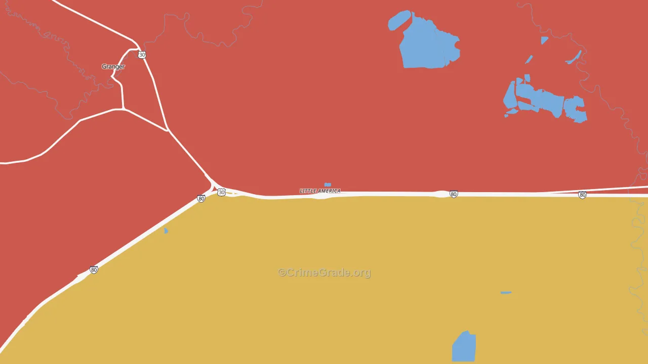 Little America, WY Map of Vandalism Rates