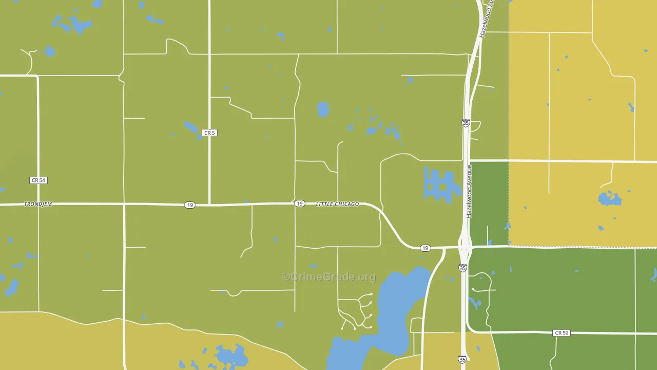 Little Chicago, MN Map of Vandalism Rates