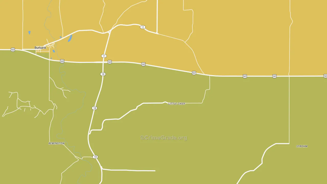 Little Chief, OK Map of Vandalism Rates