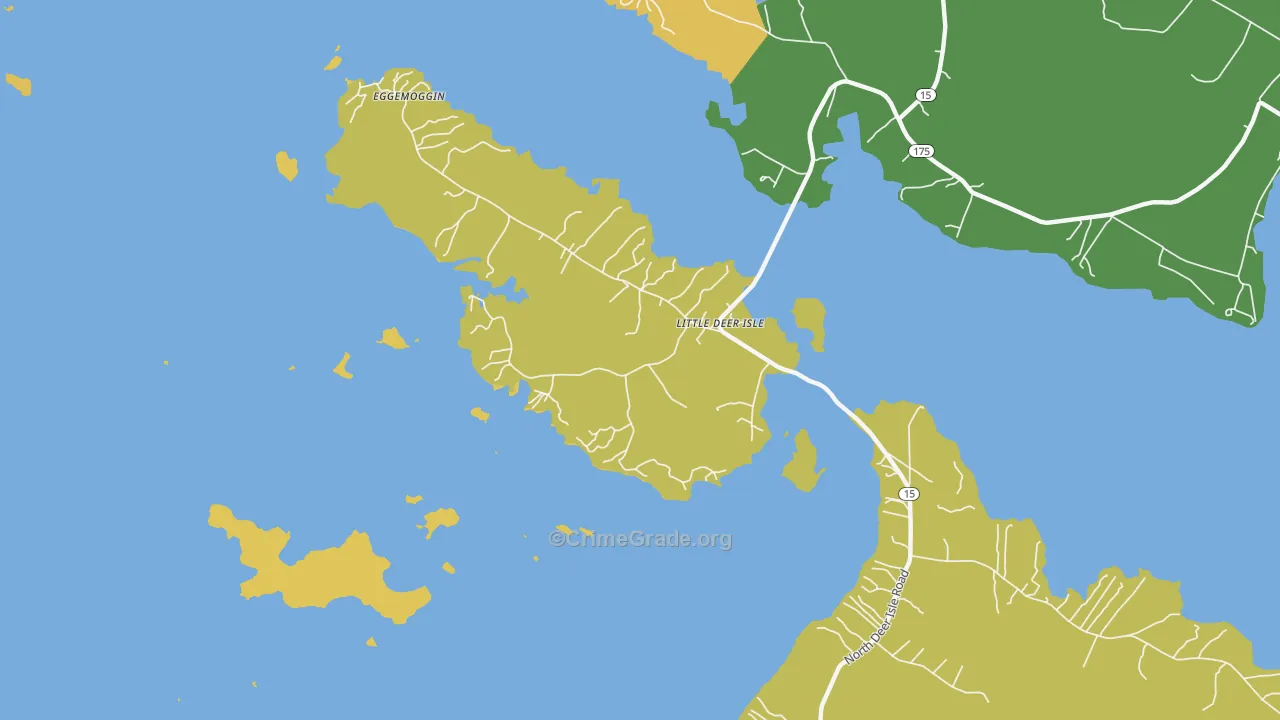 Little Deer Isle, ME Map of Vandalism Rates