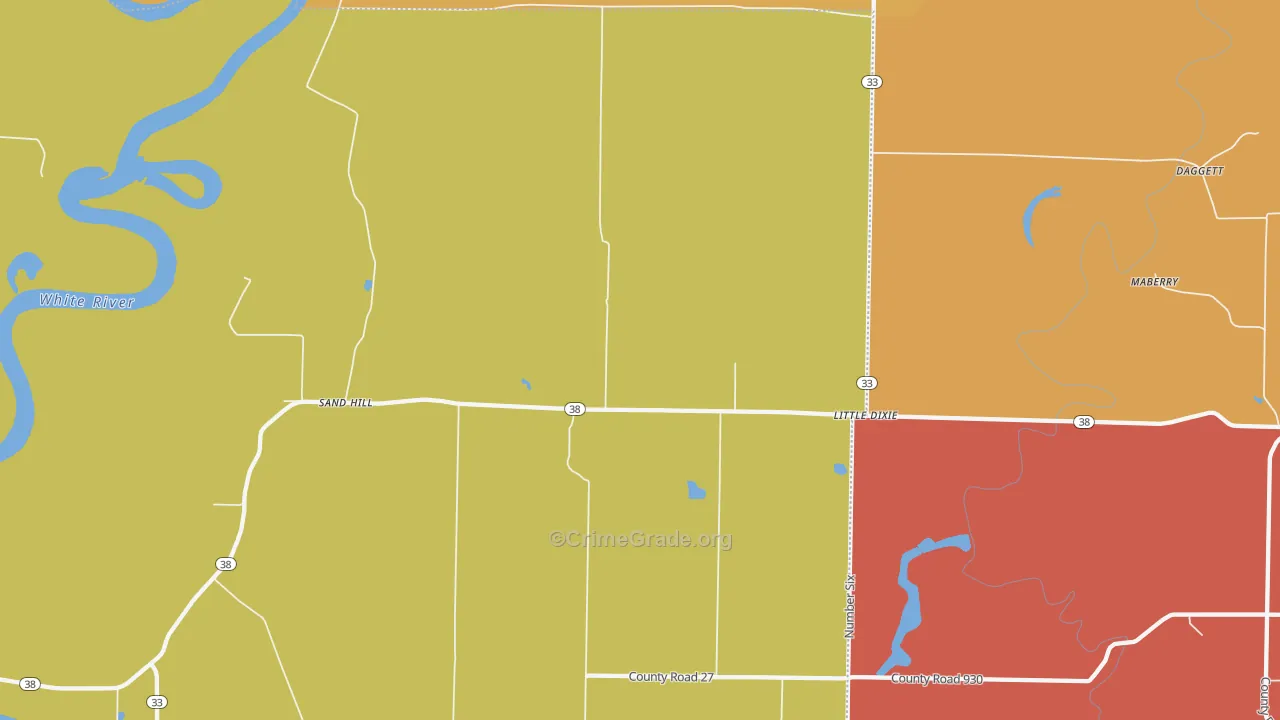 Little Dixie, AR Map of Vandalism Rates