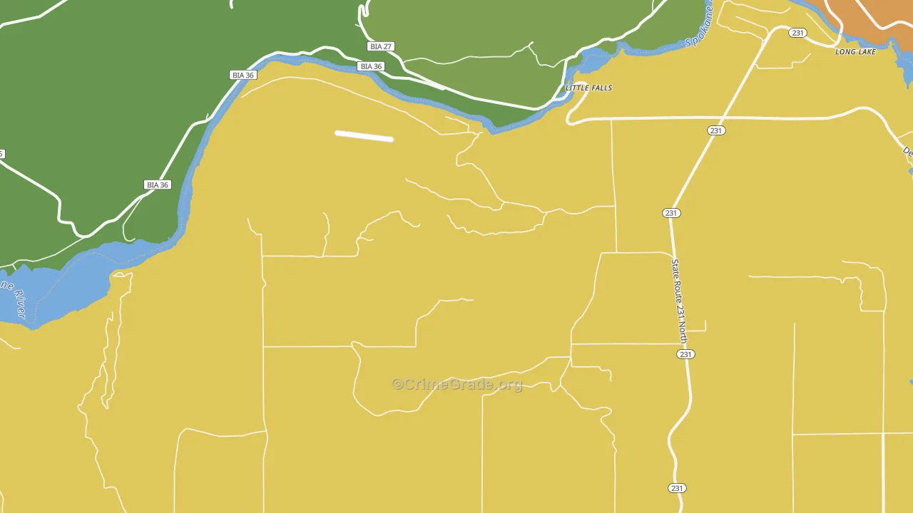 Little Falls, WA Map of Vandalism Rates