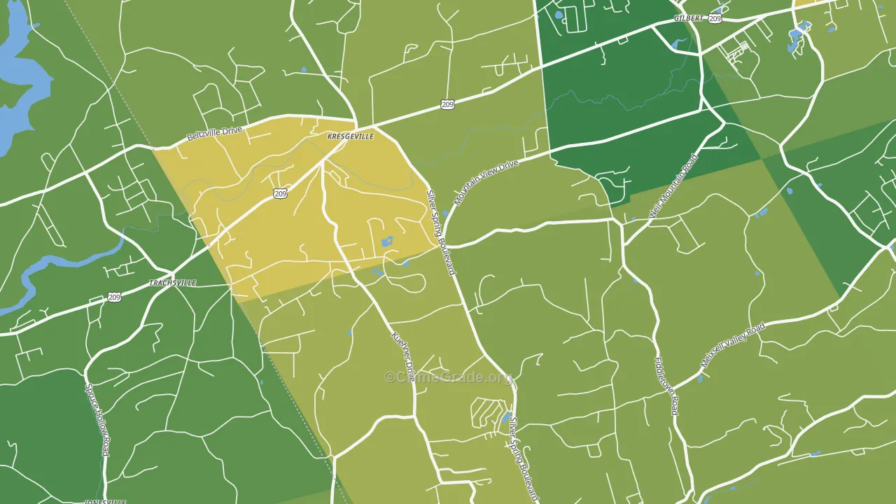 Little Gap, PA Map of Vandalism Rates