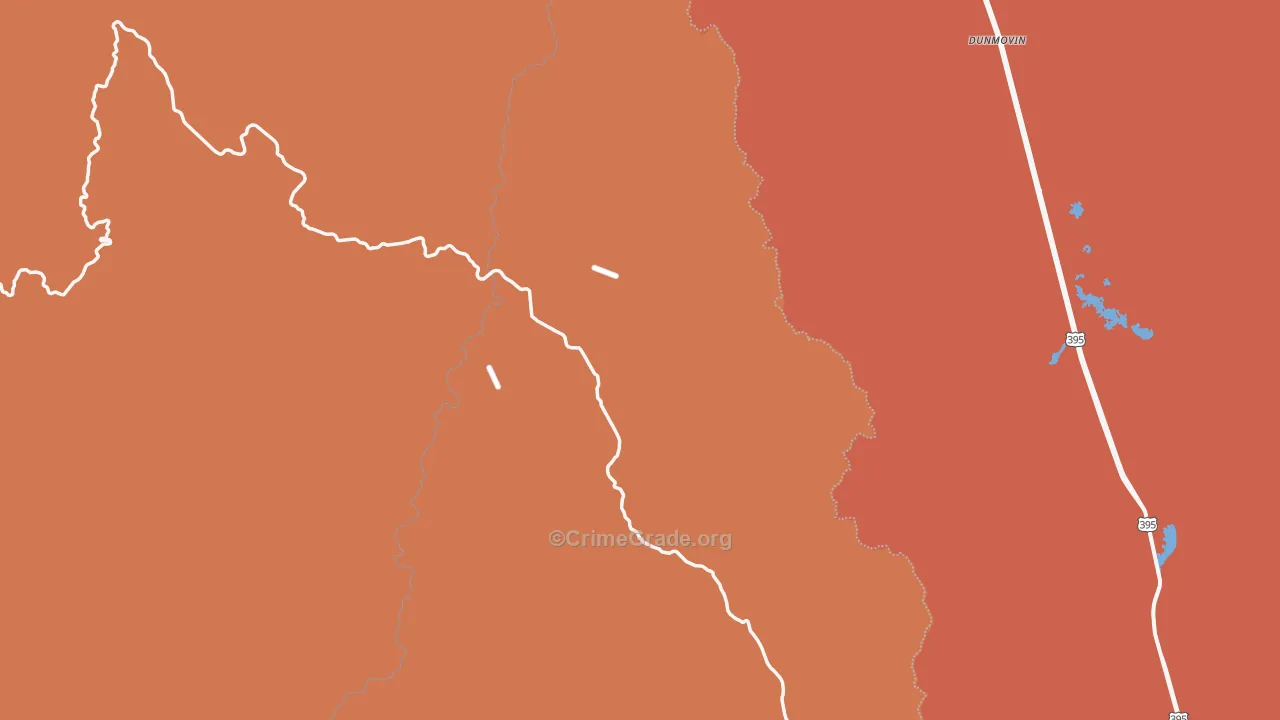 Little Lake, CA Map of Vandalism Rates