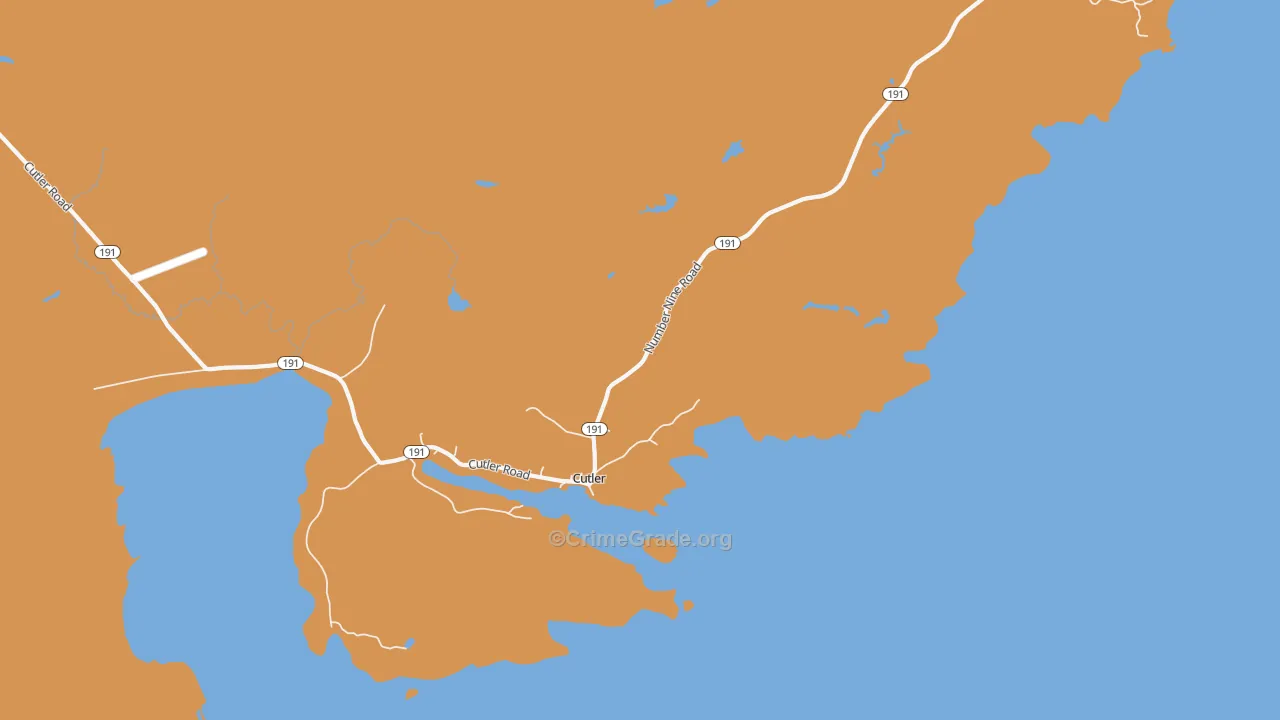 Little Machias, ME Map of Vandalism Rates