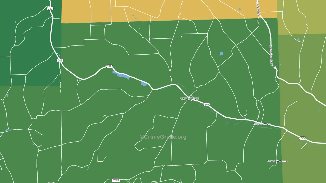 Little Marsh, PA Map of Vandalism Rates
