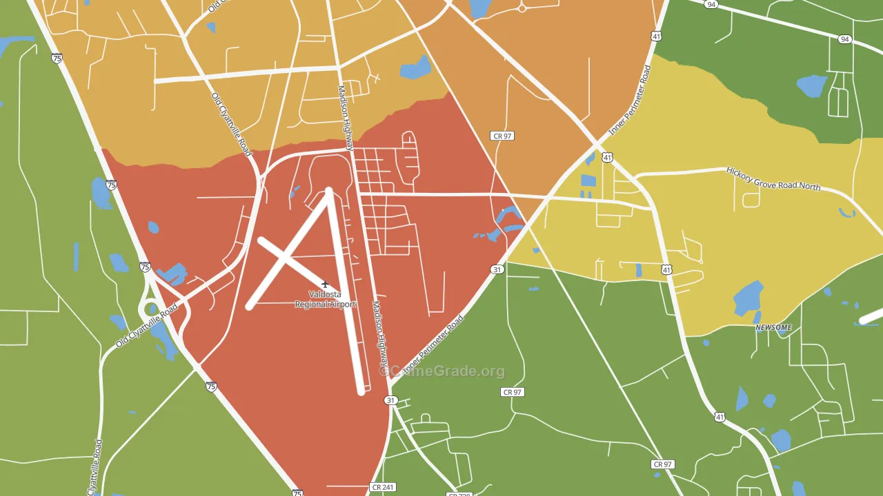 Little Miami, GA Map of Vandalism Rates