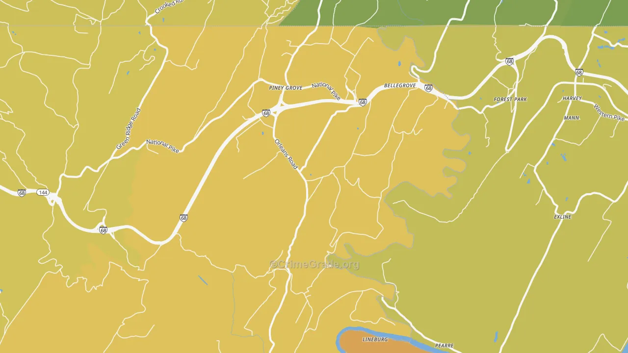 Little Orleans, MD Map of Vandalism Rates