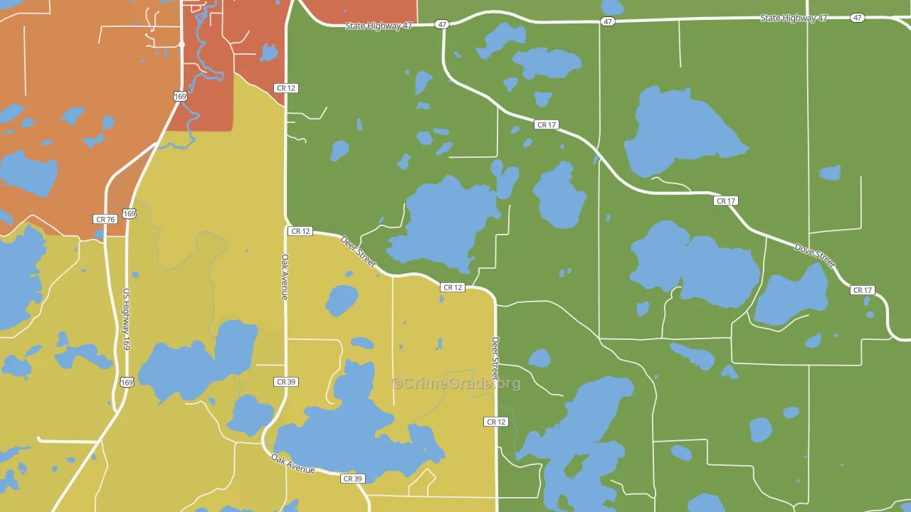 Little Pine, MN Map of Vandalism Rates