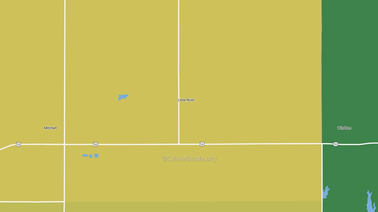 Little River, KS Map of Vandalism Rates
