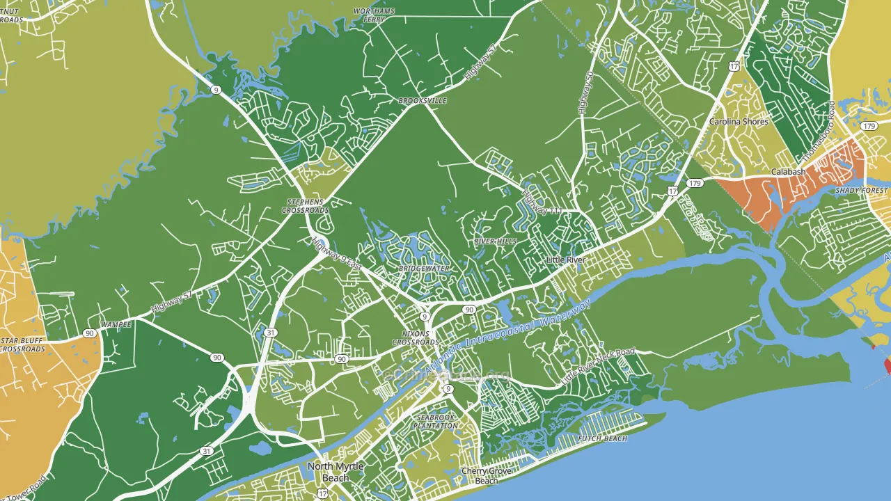 Little River, SC Map of Vandalism Rates