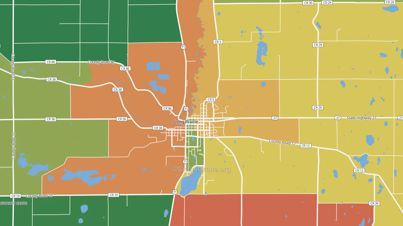 Little Sauk, MN Map of Vandalism Rates
