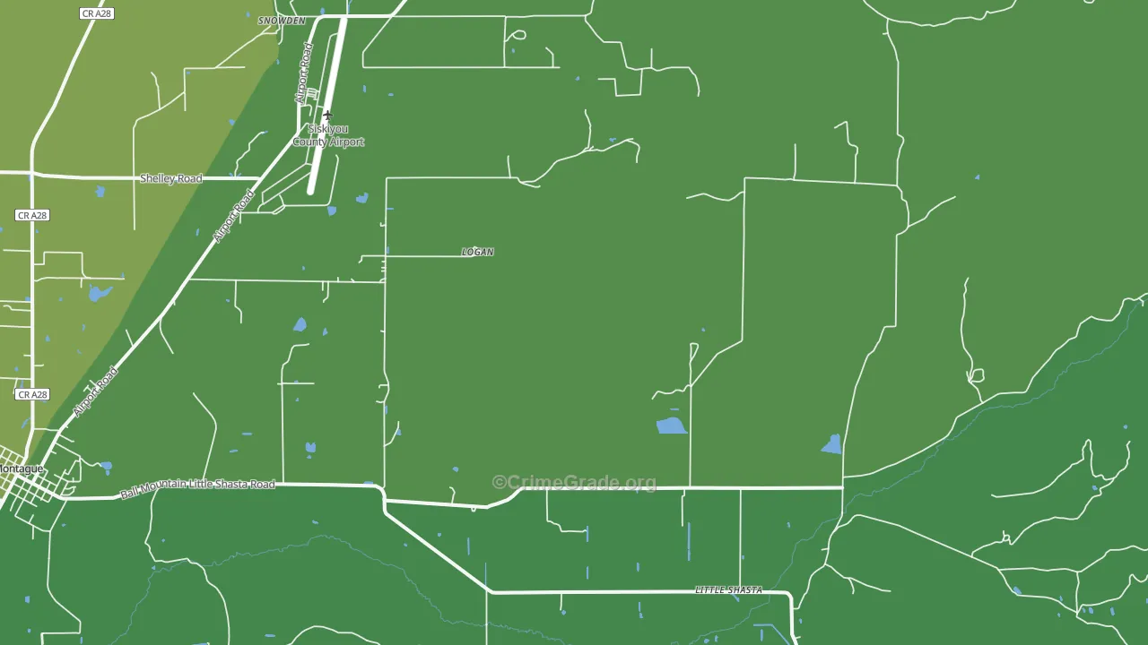 Little Shasta, CA Map of Vandalism Rates