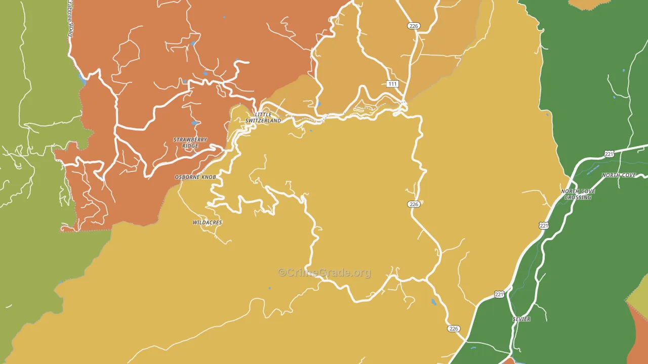 Little Switzerland, NC Map of Vandalism Rates