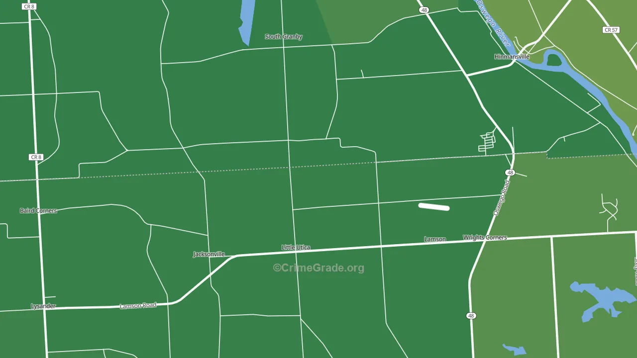 Little Utica, NY Map of Vandalism Rates