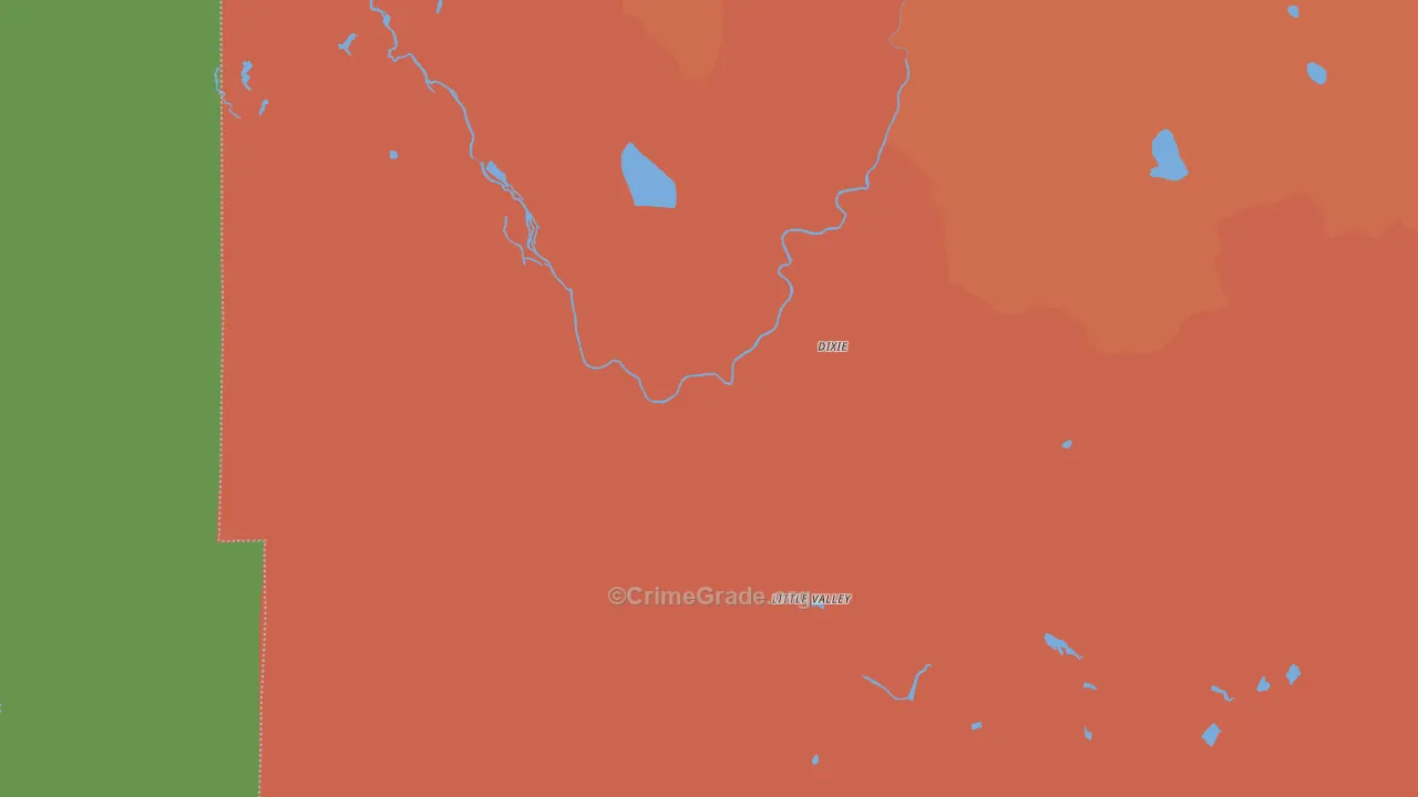 Little Valley, CA Map of Vandalism Rates