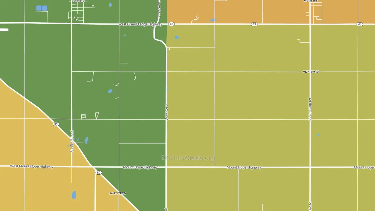 Little Venice, MI Map of Vandalism Rates