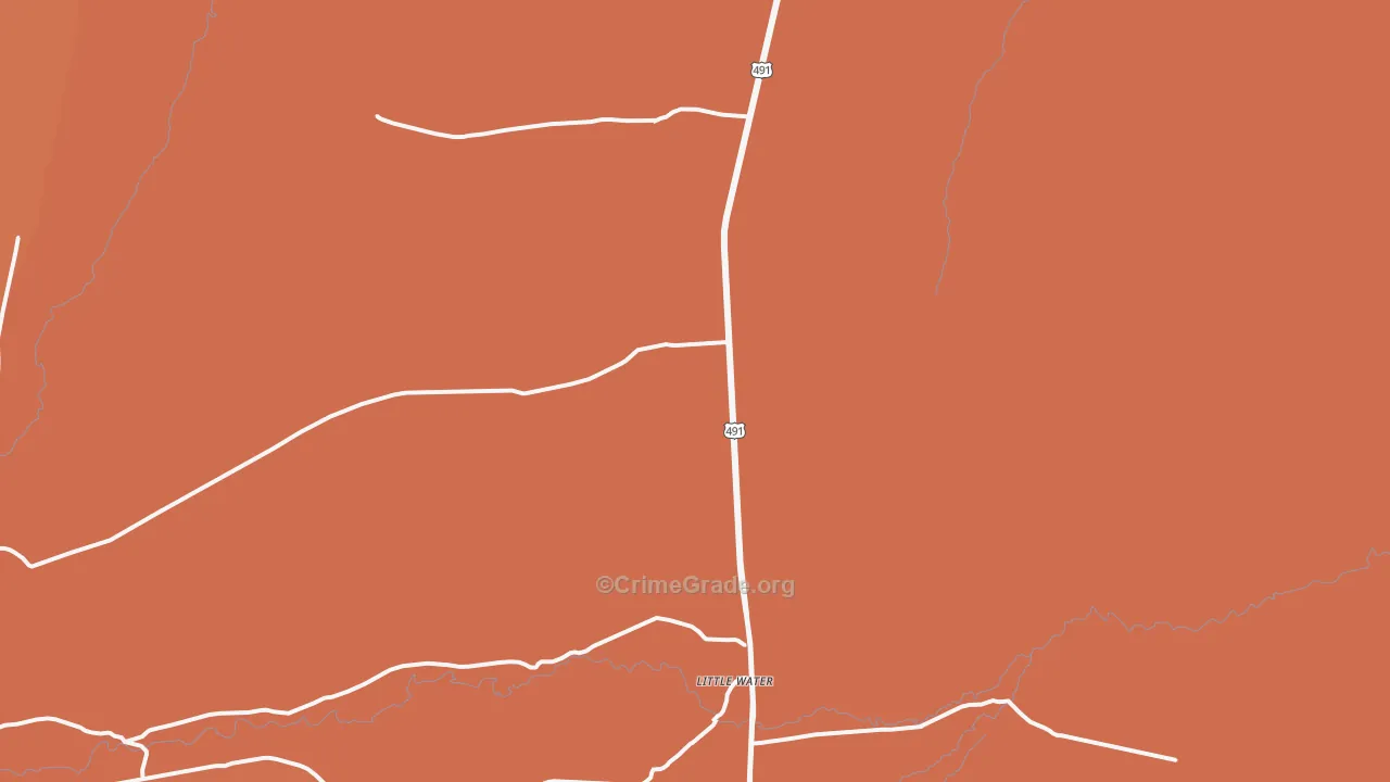Little Water, NM Map of Vandalism Rates