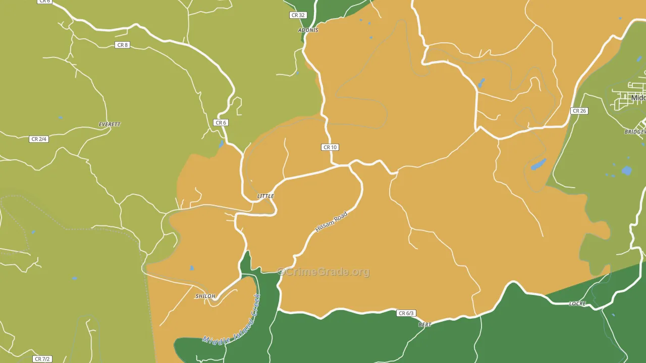 Little, WV Map of Vandalism Rates