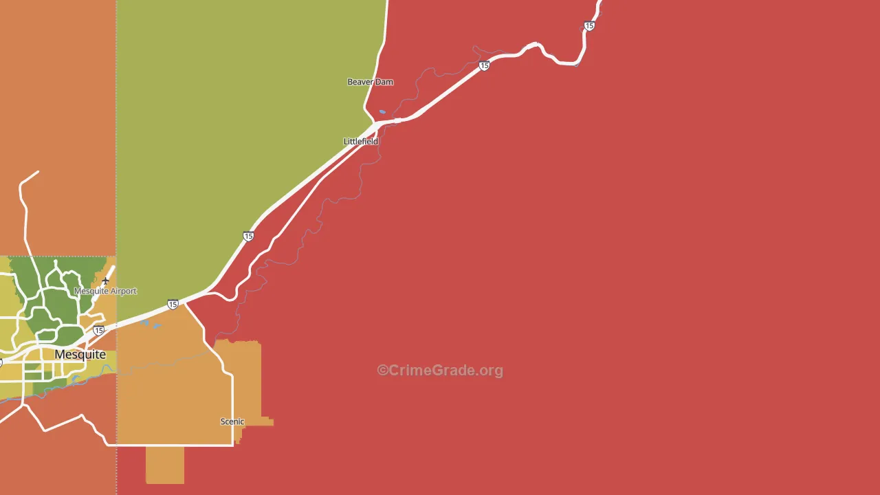 Littlefield, AZ Map of Vandalism Rates