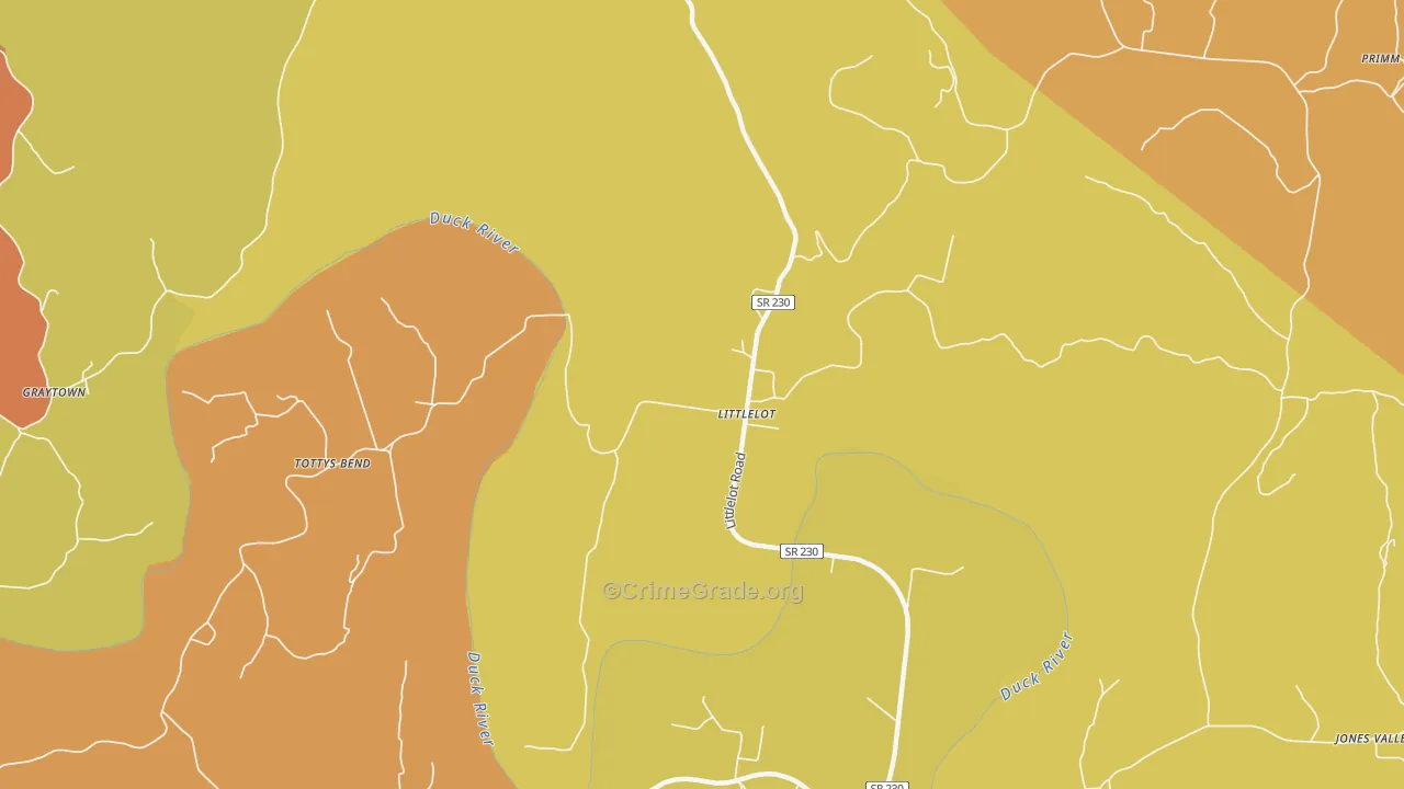 Littlelot, TN Map of Vandalism Rates