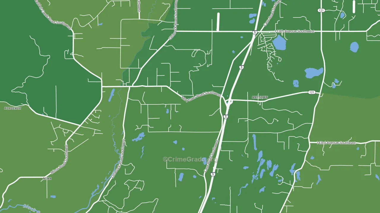 Littlerock, WA Map of Vandalism Rates
