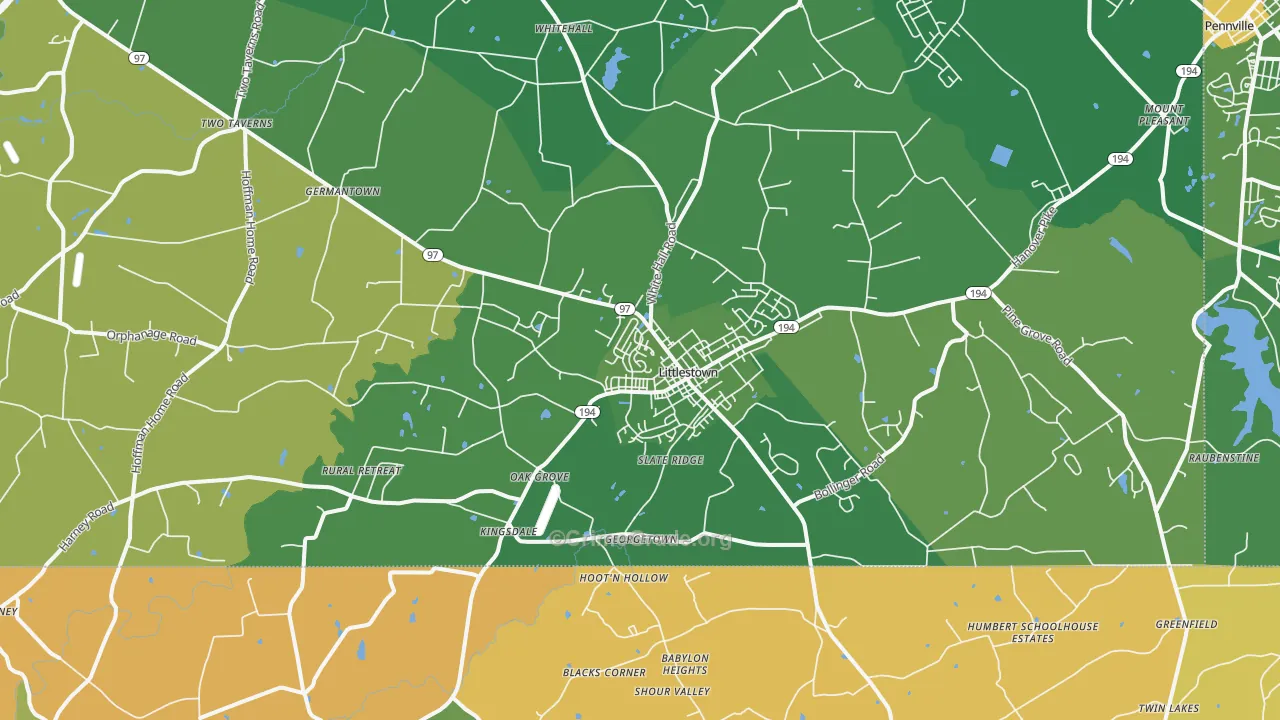 Littlestown, PA Map of Vandalism Rates