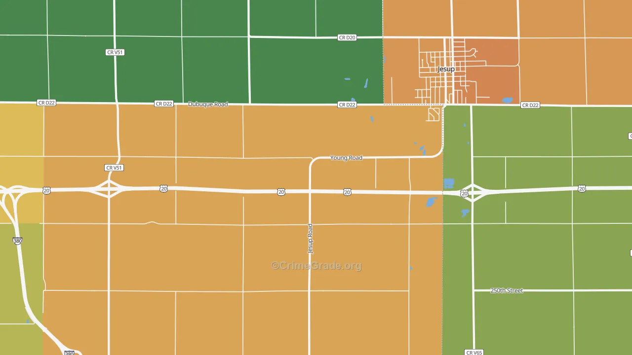 Littleton, IA Map of Vandalism Rates