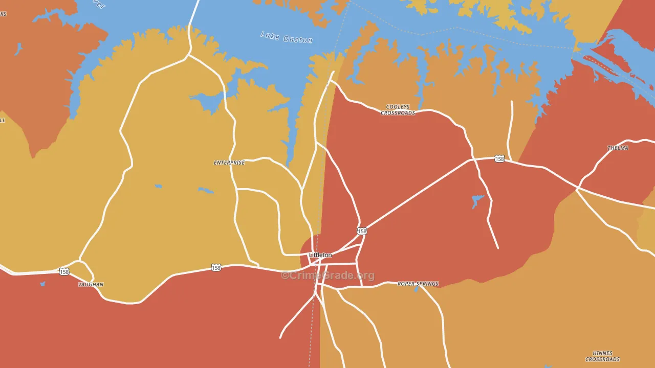 Littleton, NC Map of Vandalism Rates