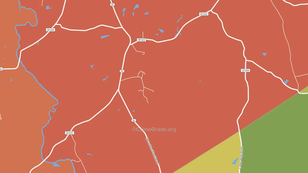 Littleton, VA Map of Vandalism Rates