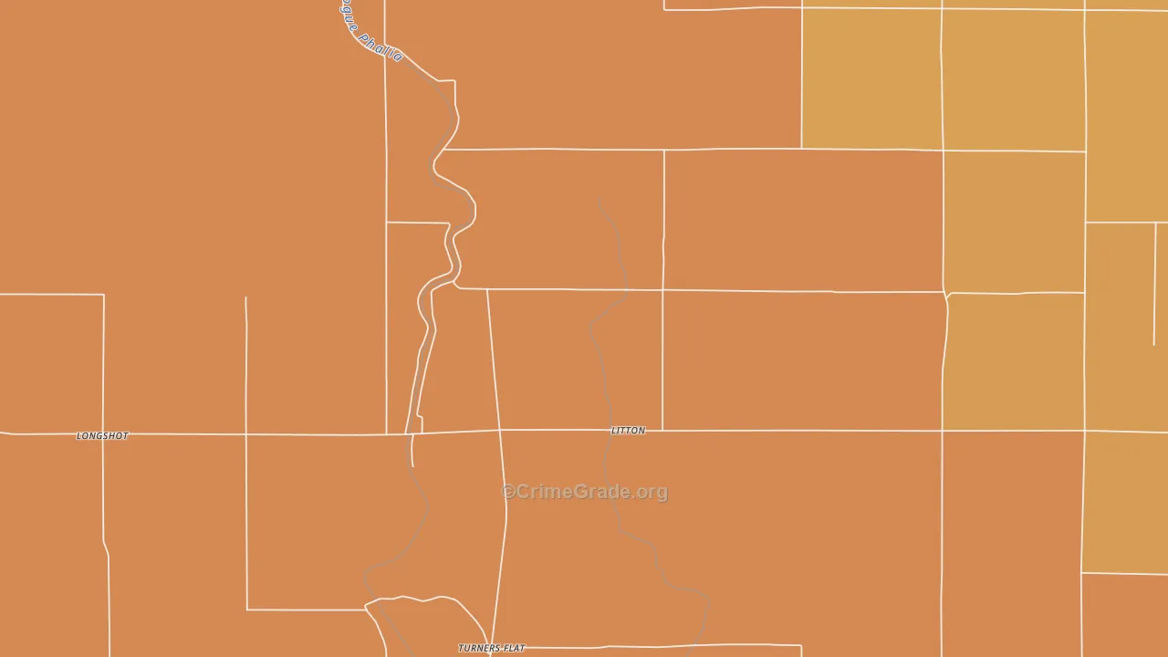 Litton, MS Map of Vandalism Rates