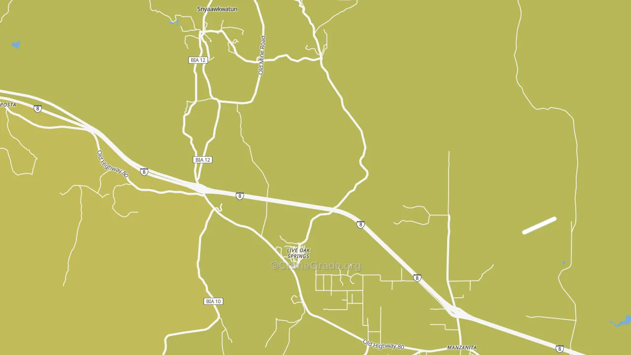 Live Oak Springs, CA Map of Vandalism Rates