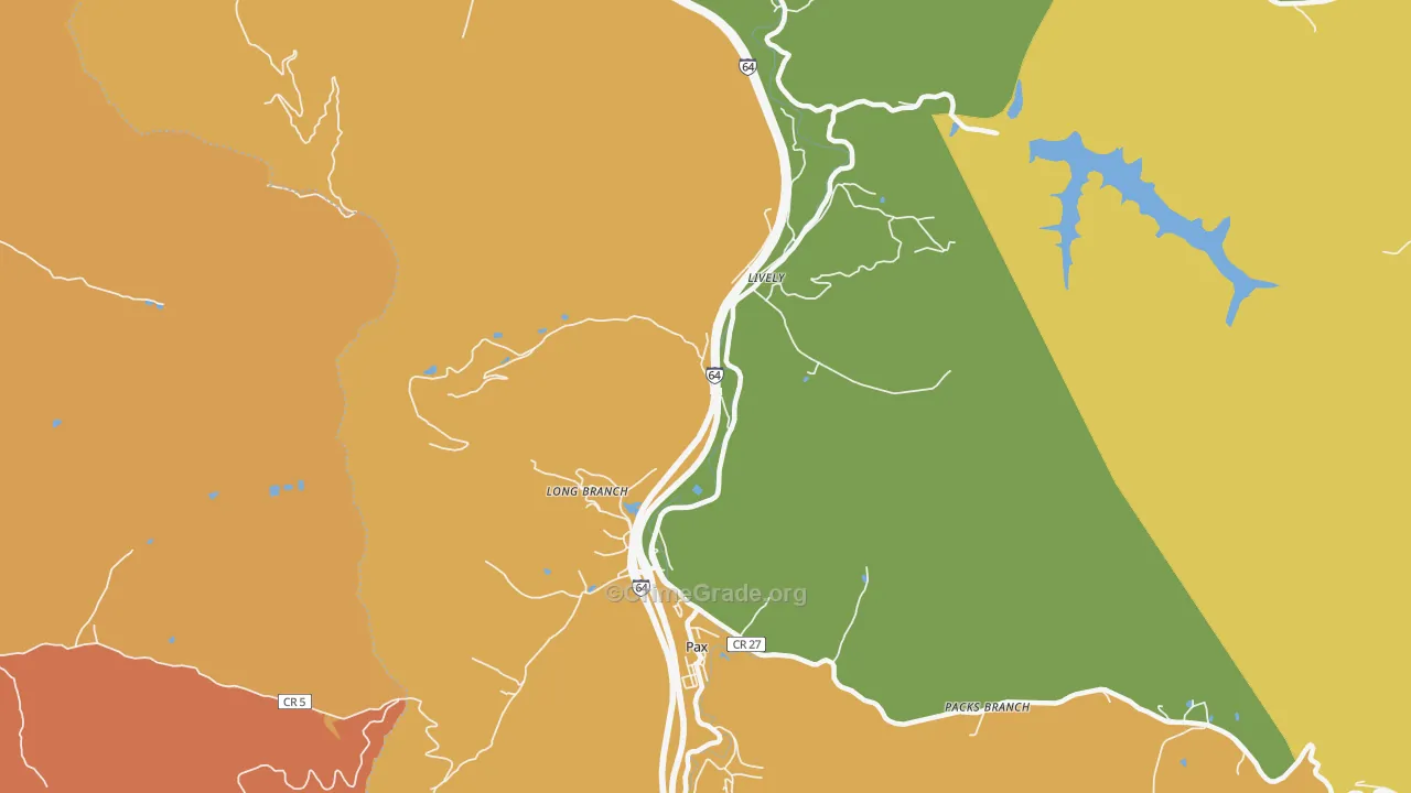 Lively, WV Map of Vandalism Rates