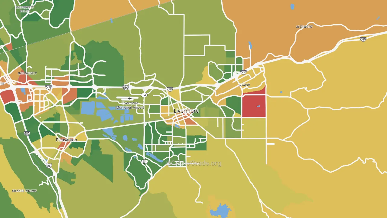 Livermore, CA Map of Vandalism Rates