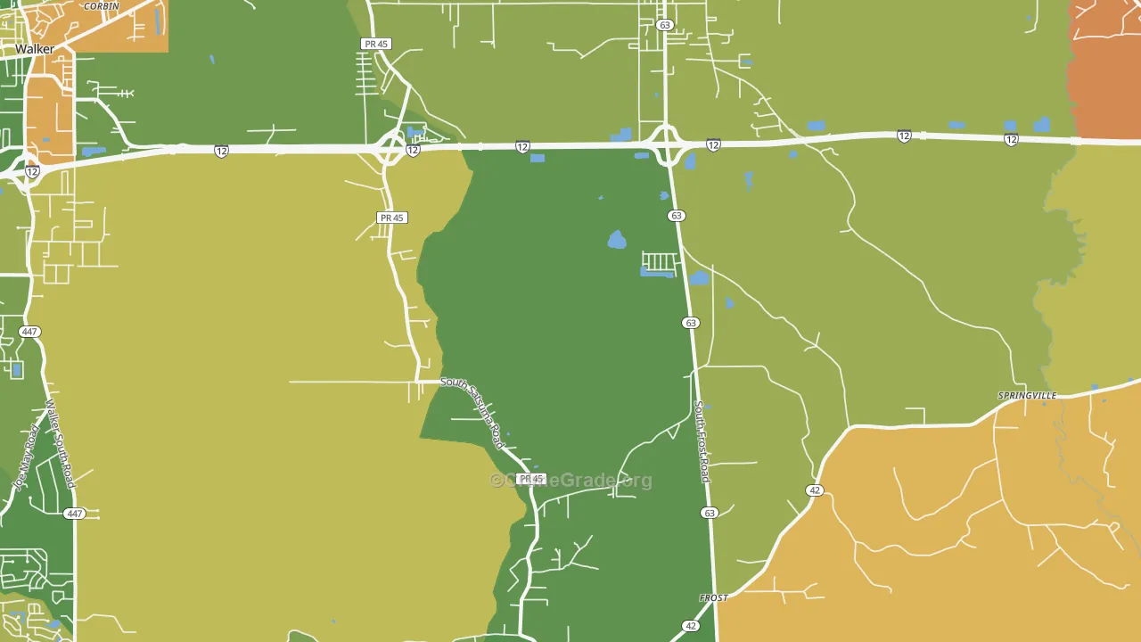 Livingston, LA Map of Vandalism Rates
