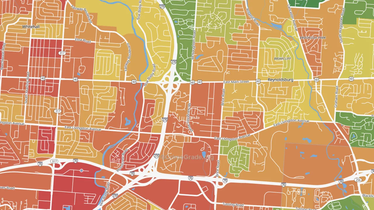 Livingston-McNaughten, Columbus, OH Map of Vandalism Rates