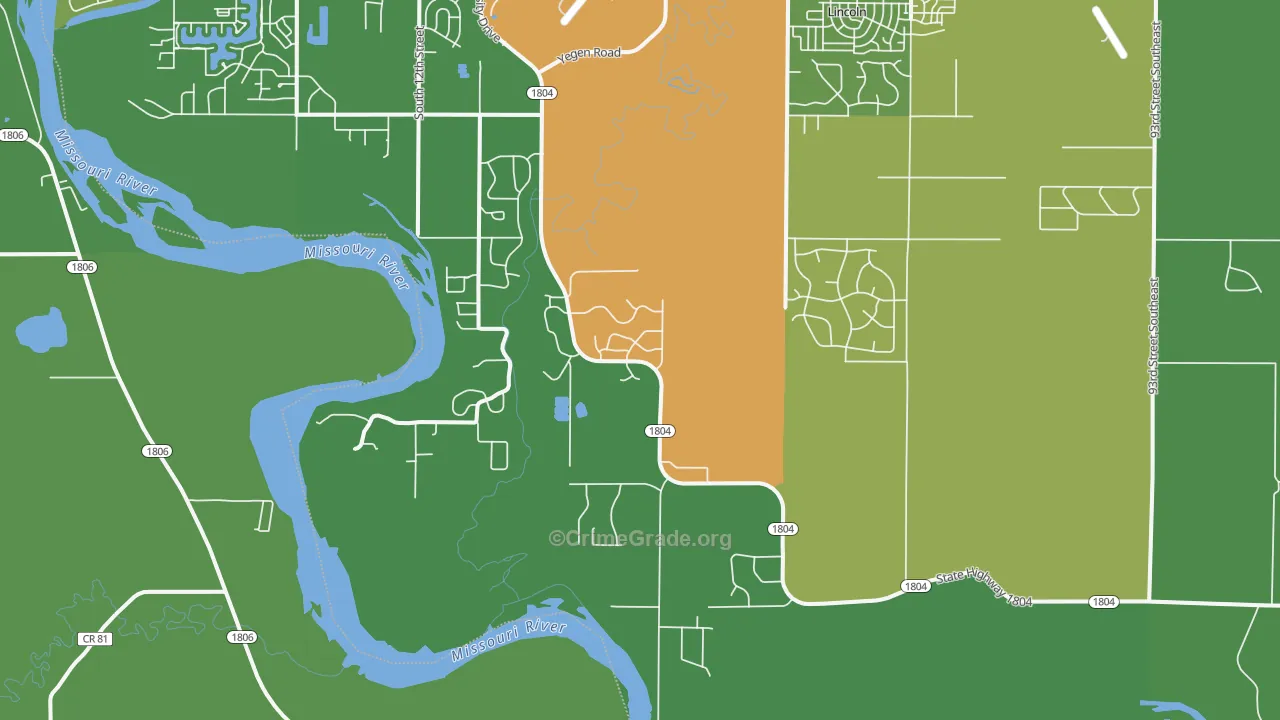 Livona, ND Map of Vandalism Rates