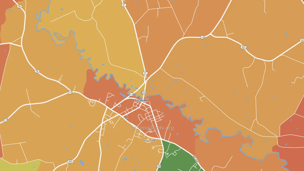 Lizzie, NC Map of Vandalism Rates
