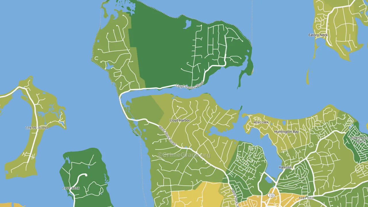 Lloyd Harbor, NY Map of Vandalism Rates