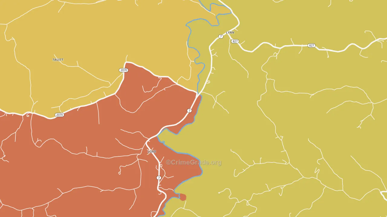 Load, KY Map of Vandalism Rates
