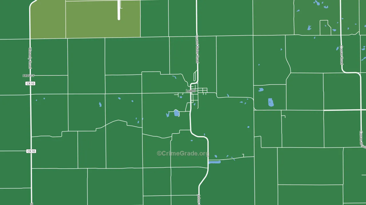 Loami, IL Map of Vandalism Rates