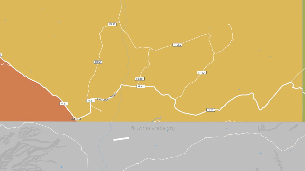 Lochiel, AZ Map of Vandalism Rates