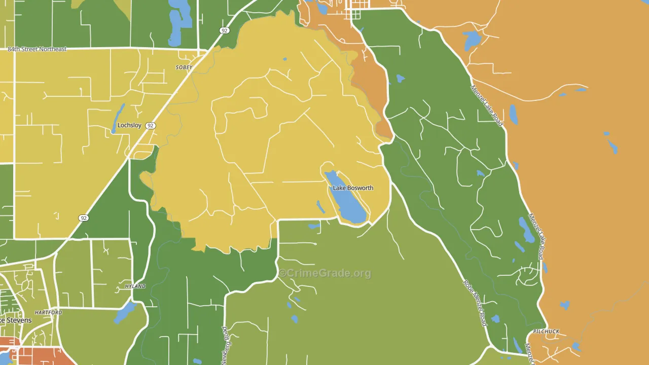 Lochsloy, WA Map of Vandalism Rates