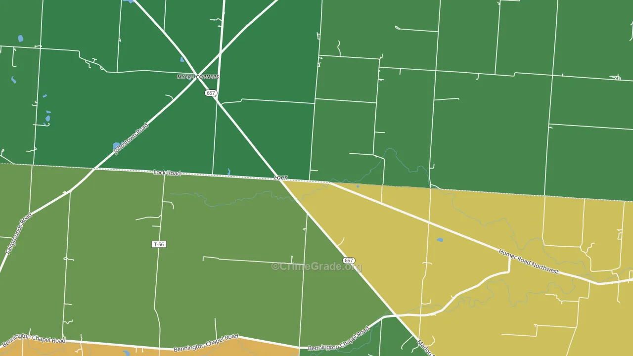 Lock, OH Map of Vandalism Rates