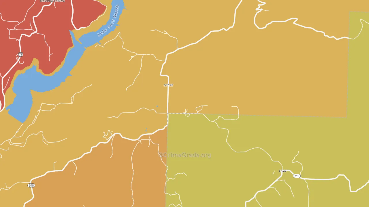 Locke, AR Map of Vandalism Rates