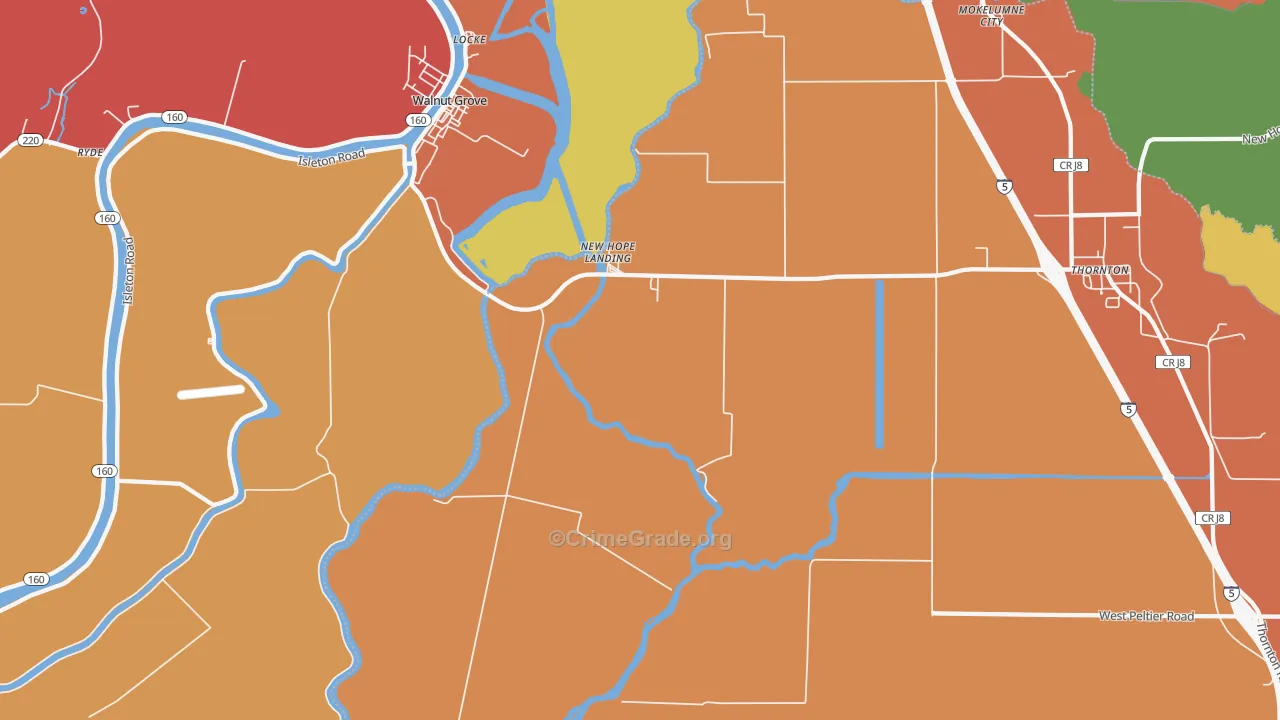 Locke, CA Map of Vandalism Rates